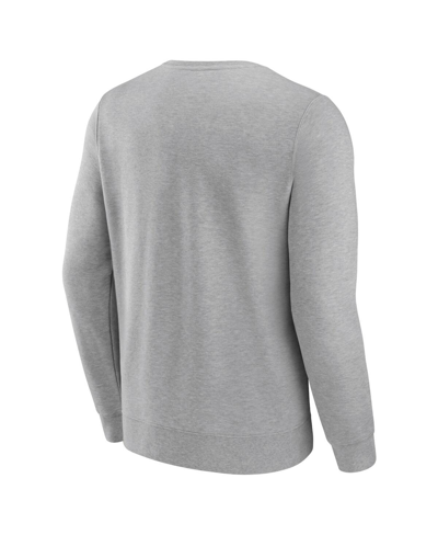 Shop Fanatics Men's  Heather Gray Distressed Washington Commanders Playability Pullover Sweatshirt