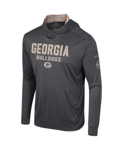 Shop Colosseum Men's  Charcoal Georgia Bulldogs Oht Military-inspired Appreciation Long Sleeve Hoodie T-sh