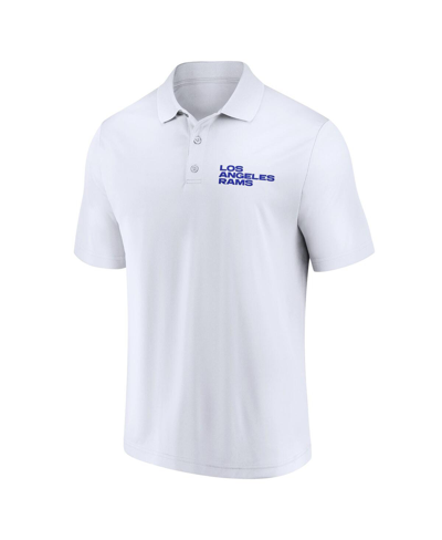 Fanatics Men's  White, Royal Los Angeles Rams Lockup Two-pack Polo Shirt Set In White,royal