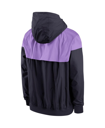 Shop Nike Men's  Purple Liverpool Windrunner Hoodie Full-zip Jacket