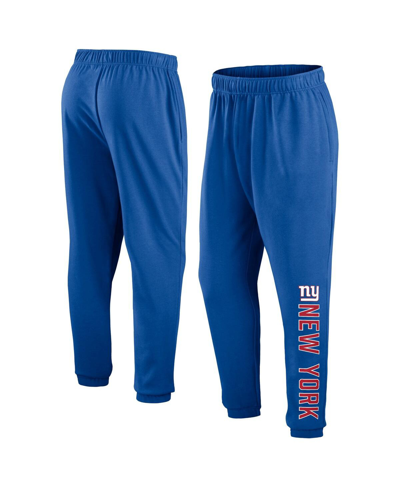 Shop Fanatics Men's  Royal New York Giants Chop Block Fleece Sweatpants