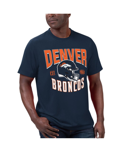 Shop G-iii Sports By Carl Banks Men's  Orange, Navy Denver Broncos T-shirt And Full-zip Hoodie Combo Set In Orange,navy