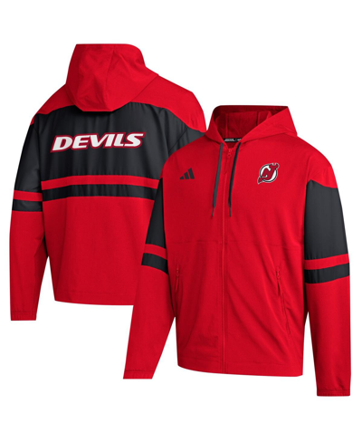 Shop Adidas Originals Men's Adidas Red New Jersey Devils Full-zip Hoodie