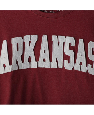 Pressbox Heathered Cardinal Arkansas Razorbacks Two-hit Canyon Long Sleeve T-shirt In Heathered Cardinal