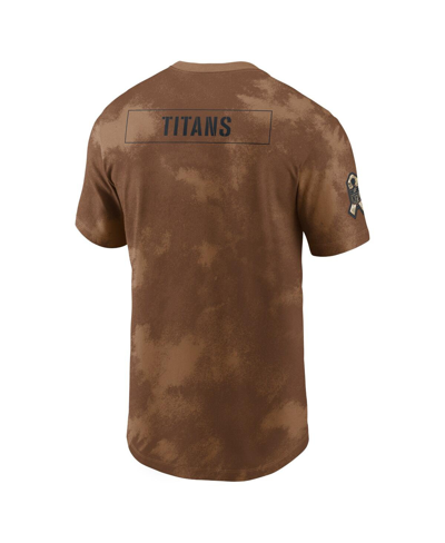 Shop Nike Men's  Brown Tennessee Titans 2023 Salute To Service Sideline T-shirt