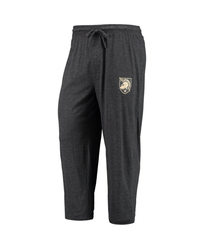 Concepts Sport Black/heathered Charcoal Army Black Knights Meter Long Sleeve T-shirt & Pants Sleep S In Black,heathered Charcoal