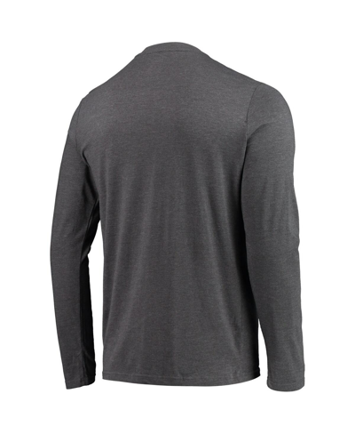 Shop Concepts Sport Men's  Black, Heathered Charcoal Distressed Army Black Knights Meter Long Sleeve T-shi In Black,heathered Charcoal