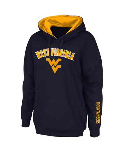 Colosseum Navy West Virginia Mountaineers Arch & Logo 1 Pullover Hoodie In Navy
