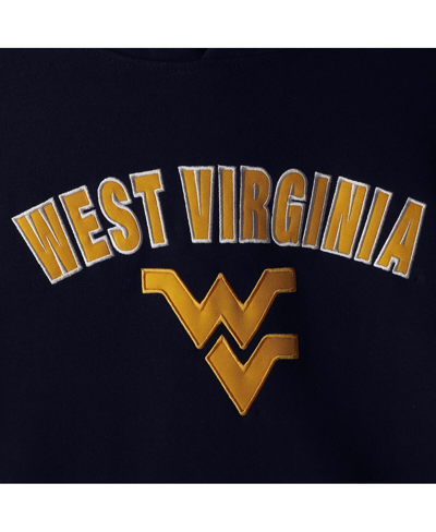 Colosseum Navy West Virginia Mountaineers Arch & Logo 1 Pullover Hoodie In Navy
