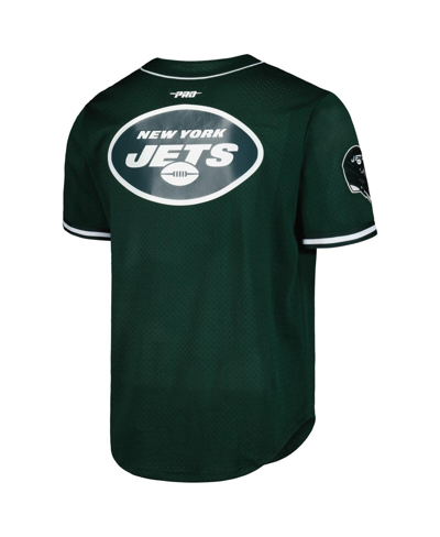 Pro Standard Ahmad Sauce Gardner Green New York Jets Mesh Baseball Button-up T-shirt In Green