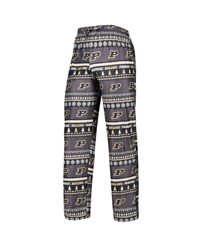 Concepts Sport Men's  Black Purdue Boilermakers Swivel Long Sleeve T-shirt And Pants Sleep Set In Black