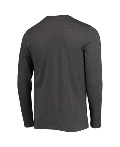 Concepts Sport Scarlet/heathered Charcoal Nebraska Huskers Meter Long Sleeve T-shirt & Pants Sleep S In Scarlet,heathered Charcoal