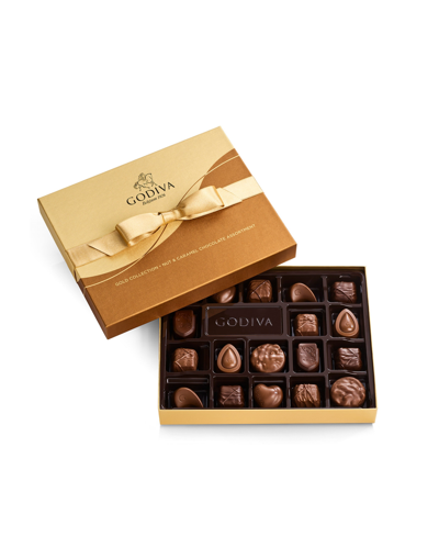 Shop Godiva Chocolatier Assorted Nut And Caramel Chocolate Gold-tone Gift Box, 18 Piece In No Color
