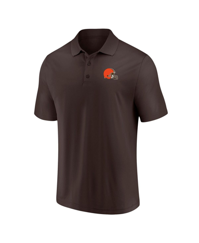 Shop Fanatics Men's  Brown Cleveland Browns Component Polo Shirt