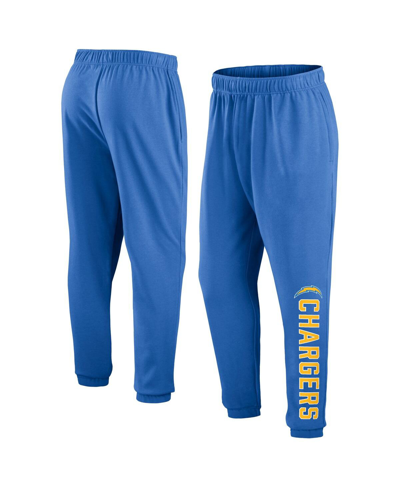 Shop Fanatics Men's  Powder Blue Los Angeles Chargers Chop Block Fleece Sweatpants