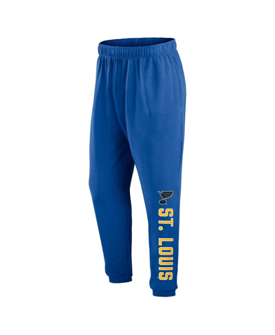 Shop Fanatics Men's  Blue St. Louis Blues Chop Block Fleece Sweatpants