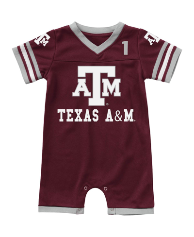 Colosseum Infant Boys And Girls  Maroon Texas A&m Aggies Bumpo Football Romper In Maroon