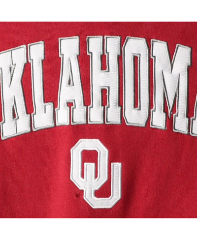 Colosseum Youth Boys Oklahoma Sooners 2-hit Team Pullover Hoodie In Crimson
