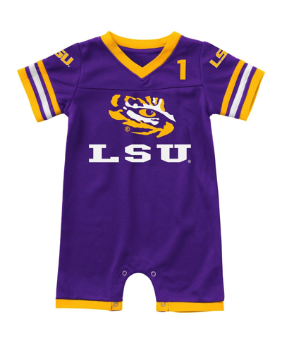 Colosseum Infant Boys And Girls  Purple Lsu Tigers Bumpo Football Romper In Purple