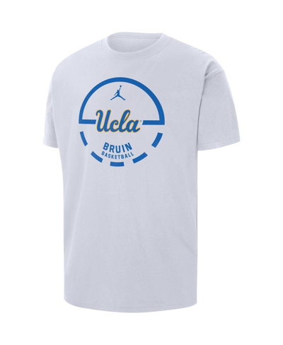 Shop Jordan Men's  White Ucla Bruins Free Throw Basketball T-shirt