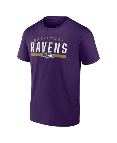 Shop Fanatics Men's  Purple Baltimore Ravens Big And Tall Arc And Pill T-shirt