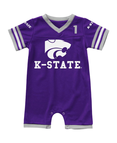 Shop Colosseum Newborn And Infant Boys And Girls  Purple Kansas State Wildcats Bumpo Football Logo Romper
