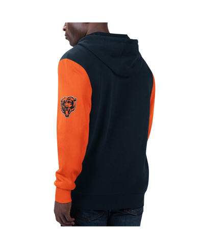 Shop G-iii Sports By Carl Banks Men's  Navy, Orange Chicago Bears T-shirt And Full-zip Hoodie Combo Set In Navy,orange