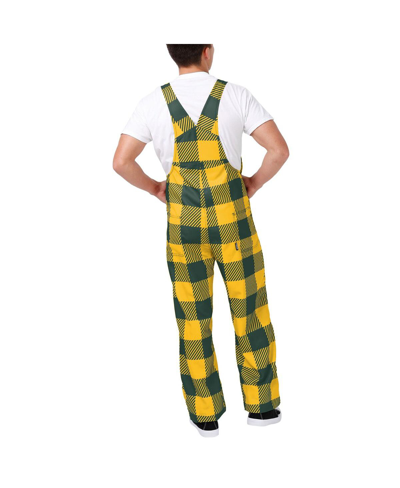 Shop Foco Men's  Green Green Bay Packers Big Logo Plaid Overalls