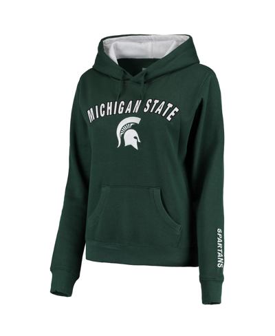 Colosseum Green Michigan State Spartans Arch & Logo 1 Pullover Hoodie In Green