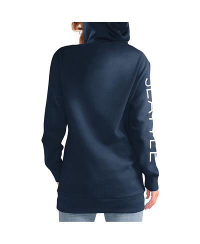 G-iii 4her By Carl Banks Deep Sea Blue Seattle Kraken Overtime Pullover Hoodie In Deep Sea Blue