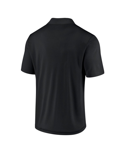 Shop Fanatics Men's  Black Las Vegas Raiders Component Polo Shirt