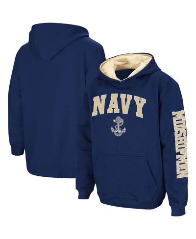Shop Colosseum Youth Boys  Navy Midshipmen 2-hit Team Pullover Hoodie
