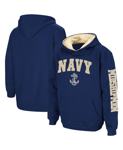 Colosseum Youth  Navy Navy Midshipmen 2-hit Team Pullover Hoodie In Navy