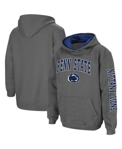 Colosseum Youth  Charcoal Penn State Nittany Lions 2-hit Team Pullover Hoodie In Charcoal