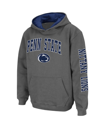 Colosseum Youth  Charcoal Penn State Nittany Lions 2-hit Team Pullover Hoodie In Charcoal
