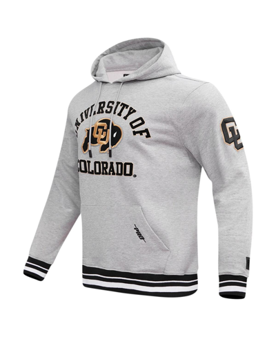 Shop Pro Standard Men's  Gray Colorado Buffaloes Classic Stacked Logo Pullover Hoodie