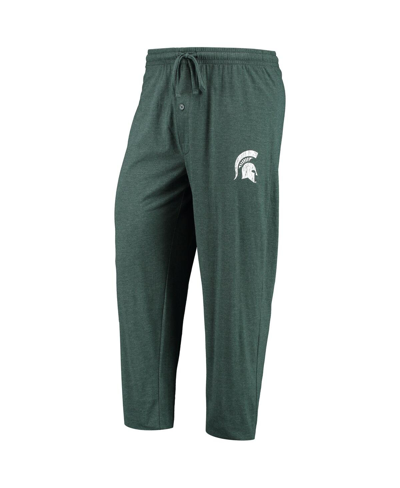Shop Concepts Sport Men's  Green, Heathered Charcoal Distressed Michigan State Spartans Meter Long Sleeve  In Green,heathered Charcoal