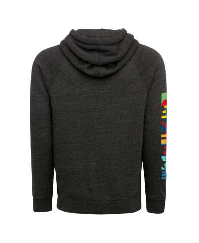 Sportiqe Men's And Women's  Heather Black World Marathon Majors Olsen Pullover Hoodie In Heather Black