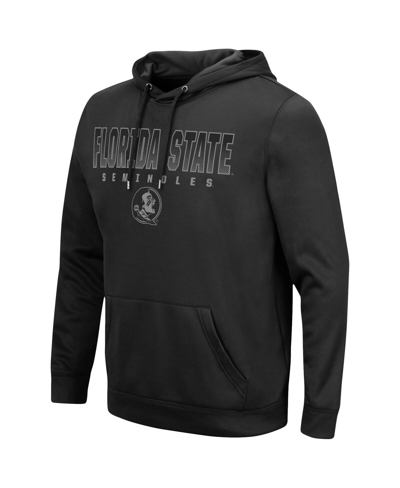 Colosseum Men's  Black Florida State Seminoles Blackout 3.0 Pullover Hoodie In Black