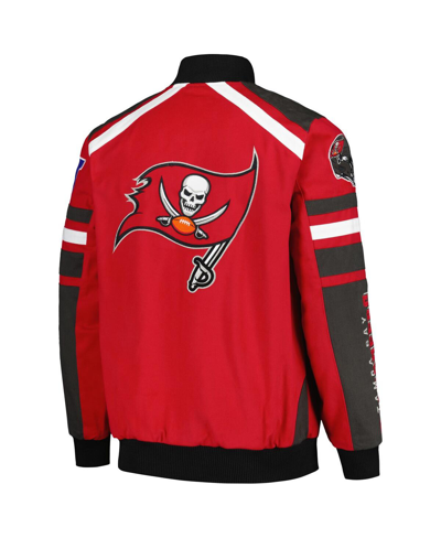 Shop G-iii Sports By Carl Banks Men's  Red Tampa Bay Buccaneers Power Forward Racing Full-snap Jacket