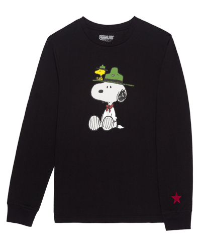 Shop Hybrid Apparel Peanuts Beagle Scout Crew Fleece With Macy's Day Parade Star In Black