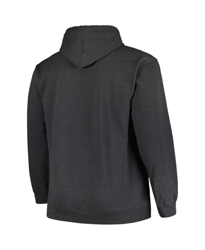Fanatics Men's  Heather Charcoal New England Patriots Big And Tall Pullover Hoodie In Heather Charcoal