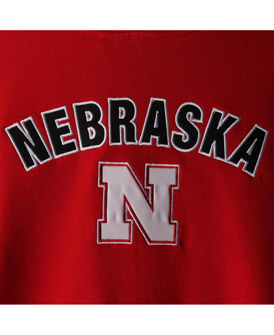Shop Colosseum Women's Scarlet Nebraska Huskers Arch And Logo 1 Pullover Hoodie