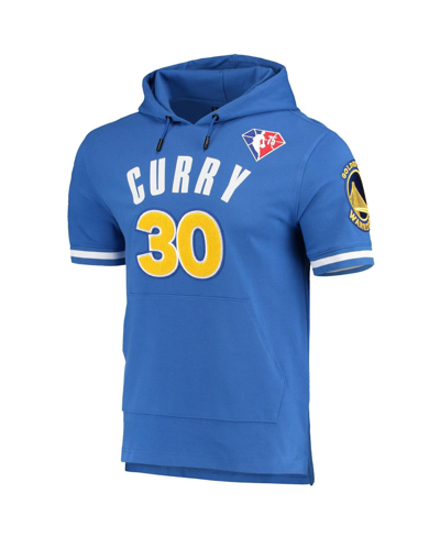 Shop Pro Standard Men's  Stephen Curry Royal Golden State Warriors Name And Number Short Sleeve Pullover H