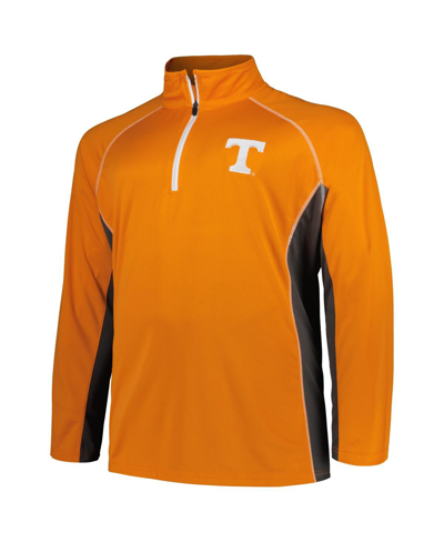 Shop Profile Men's  Tennessee Orange Tennessee Volunteers Big And Tall Quarter-zip Raglan Jacket