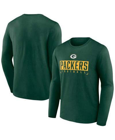 Shop Fanatics Men's  Green Green Bay Packers Big And Tall Wordmark Long Sleeve T-shirt