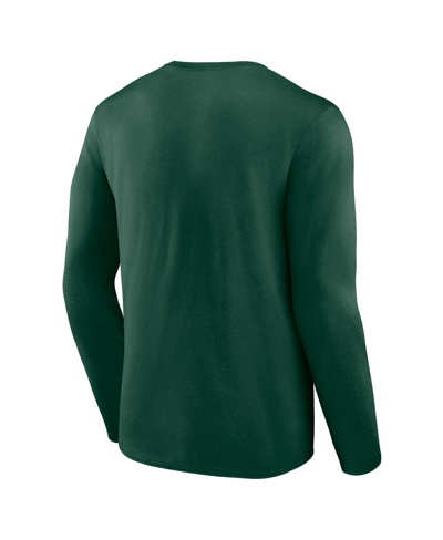 Shop Fanatics Men's  Green Green Bay Packers Big And Tall Wordmark Long Sleeve T-shirt