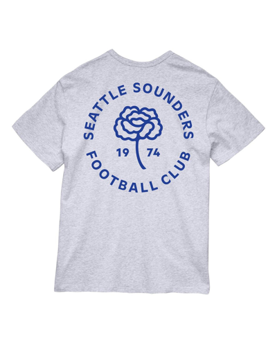 Shop Mitchell & Ness Men's  Heather Gray Seattle Sounders Fc Carnation T-shirt