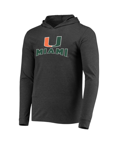 Shop Concepts Sport Men's  Green, Heather Charcoal Miami Hurricanes Meter Long Sleeve Hoodie T-shirt And J In Green,heather Charcoal