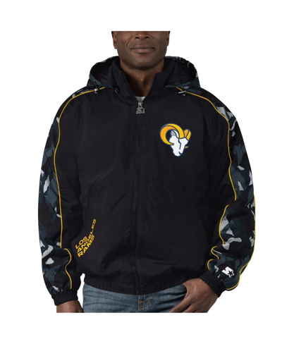 Starter Black Los Angeles Rams Thursday Night Gridiron Full-zip Hoodie In Black